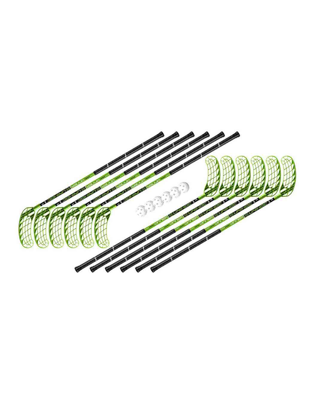 SET UNIHOC WINNER 12 STICKS + 6 BALLS