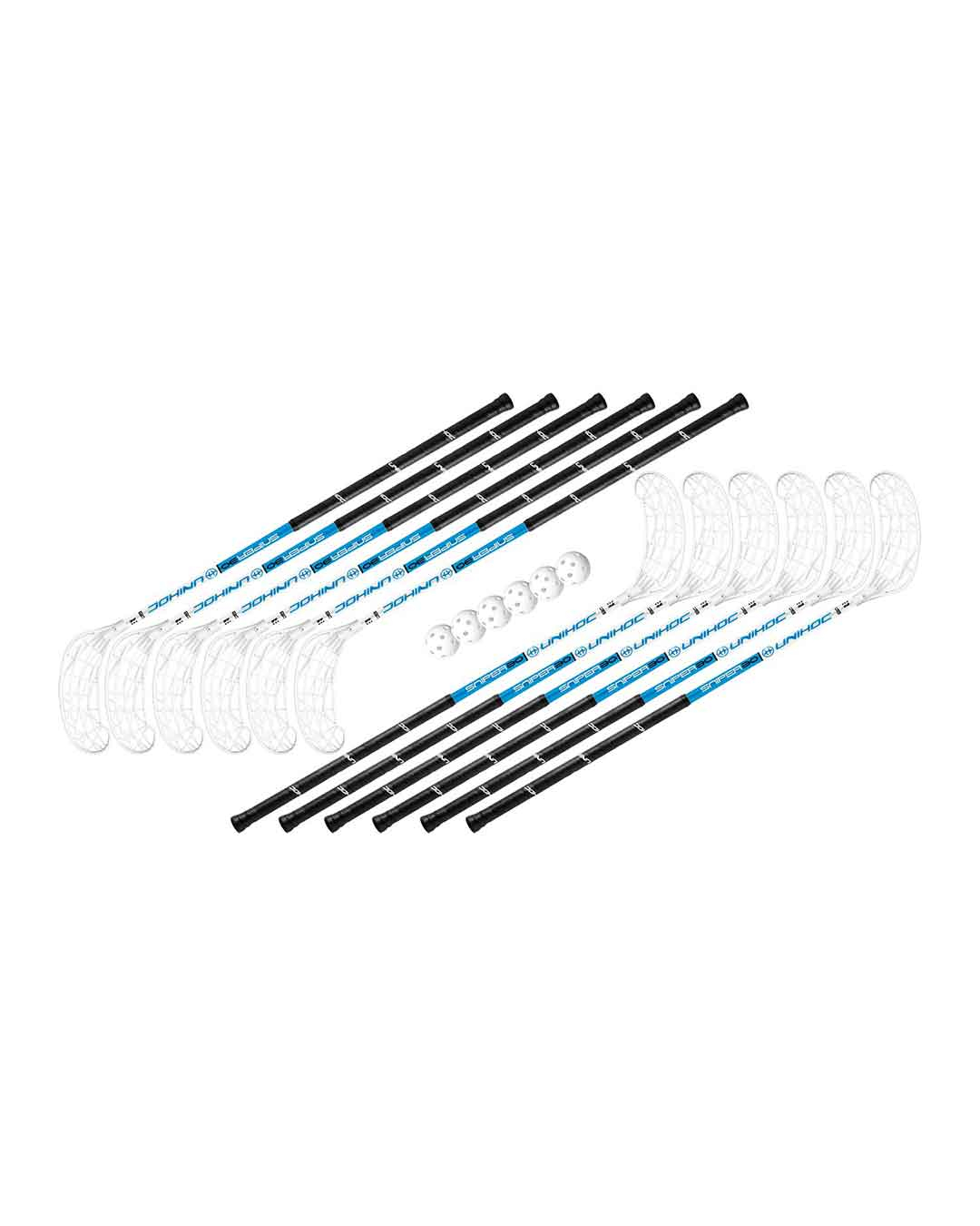 SET UNIHOC SNIPER 30 12 STICKS + 6 BALLS-rollover image